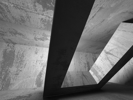Abstract geometric concrete architecture background. 3d render illustrationの写真素材