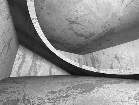 Abstract geometric concrete architecture background. 3d render illustrationの写真素材