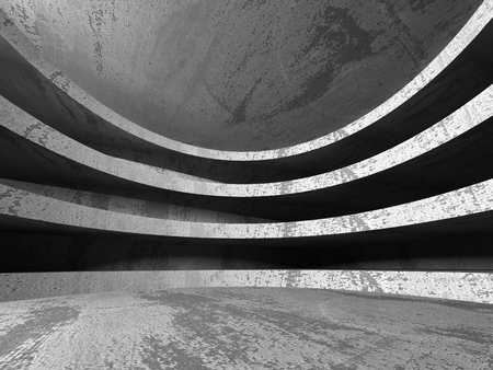 Abstract geometric concrete architecture background. 3d render illustrationの写真素材