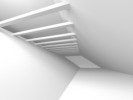 Futuristic White Architecture Design Background. 3d Render Illustrationの写真素材