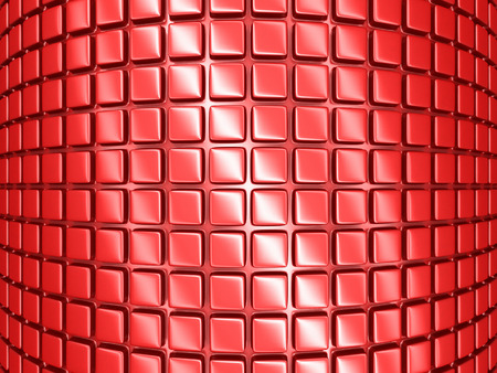 Bright Red Geometric Red Cubes Background. 3d Render Illustrationの写真素材