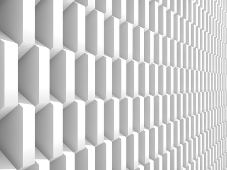 Abstract White Geometric Pattern Background. 3d Render Illustrationの写真素材