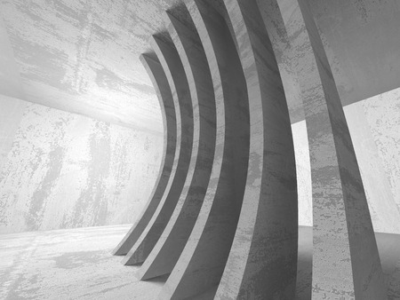 Abstract geometric concrete architecture background. 3d render illustrationの写真素材
