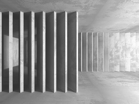 Abstract geometric concrete architecture background. 3d render illustrationの写真素材