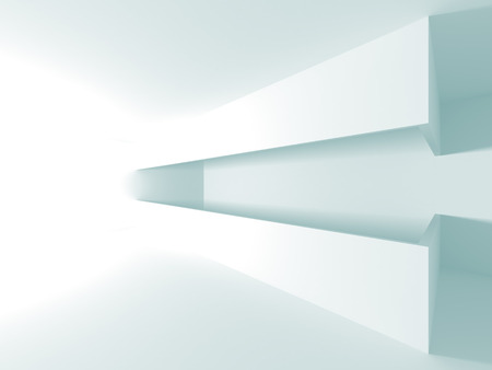 Abstract Modern White Architecture Background. 3d Render Illustrationの写真素材