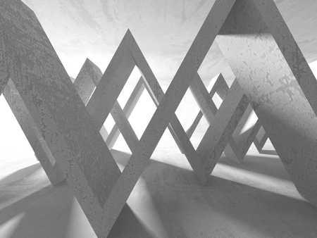 Abstract geometric concrete architecture background. 3d render illustrationの写真素材