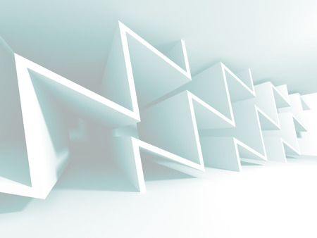 White Architecture Construction Modern Interior Background. 3d Render Illustrationの写真素材