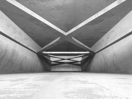 Abstract geometric concrete architecture background. 3d render illustrationの写真素材