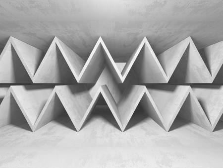 Abstract geometric concrete architecture background. 3d render illustrationの写真素材