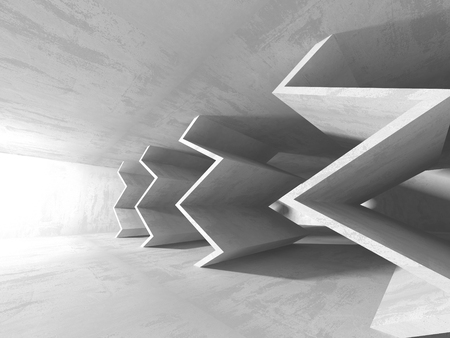 Abstract geometric concrete architecture background. 3d render illustrationの写真素材
