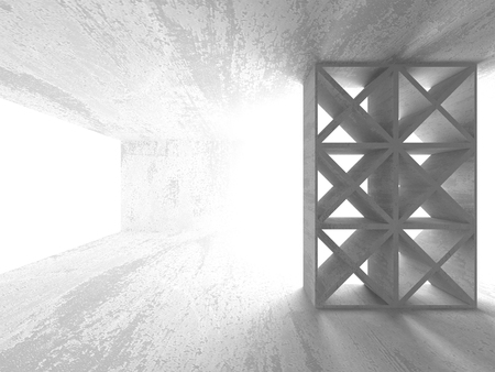Abstract geometric concrete architecture background. 3d render illustrationの写真素材