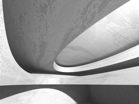 Dark basement empty room interior. Concrete walls. Architecture background. 3d render illustrationの写真素材