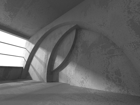 Abstract geometric concrete architecture background. 3d render illustrationの写真素材