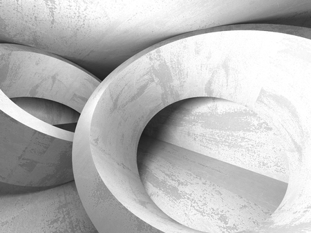 Dark basement empty room interior. Concrete walls. Architecture background. 3d render illustrationの写真素材