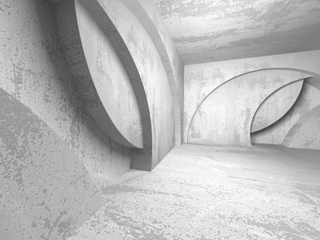 Abstract geometric concrete architecture background. 3d render illustrationの写真素材
