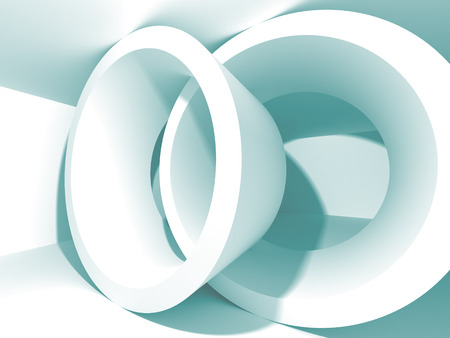 Abstract Modern White Architecture Background. 3d Render Illustrationの写真素材