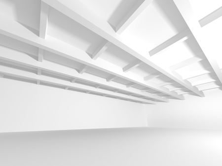 White Architecture Construction Modern Interior Background. 3d Render Illustrationの写真素材