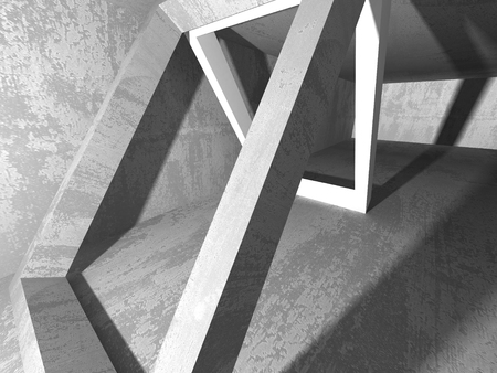 Abstract geometric concrete architecture background. 3d render illustrationの写真素材