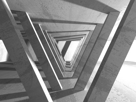 Abstract geometric concrete architecture background. 3d render illustrationの写真素材
