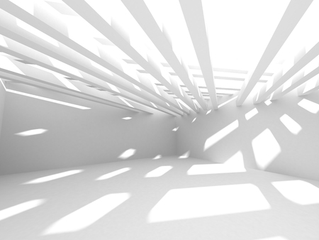 Abstract geometric concrete architecture background. 3d render illustrationの写真素材