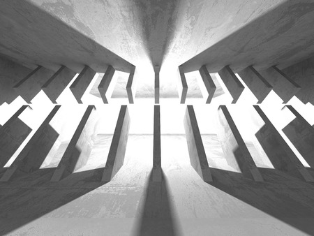 Abstract geometric concrete architecture background. 3d render illustrationの写真素材