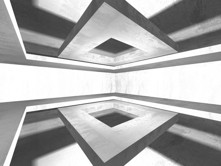 Abstract geometric concrete architecture background. 3d render illustrationの写真素材