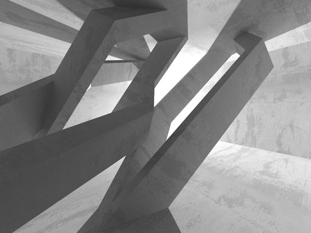 Abstract geometric concrete architecture background. 3d render illustrationの写真素材