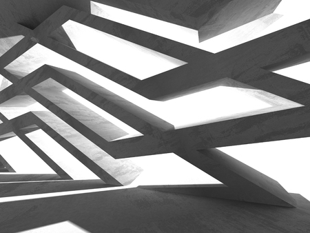 Abstract geometric concrete architecture background. 3d render illustrationの写真素材