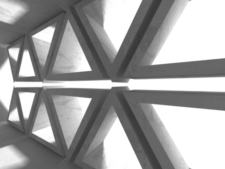 Abstract geometric concrete architecture background. 3d render illustrationの写真素材