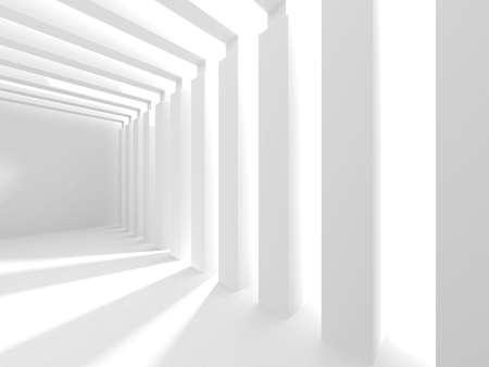 Futuristic White Architecture Design Background. 3d Render Illustrationの写真素材