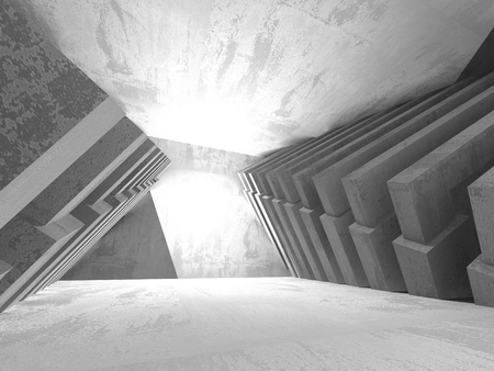Abstract geometric concrete architecture background. 3d render illustrationの写真素材