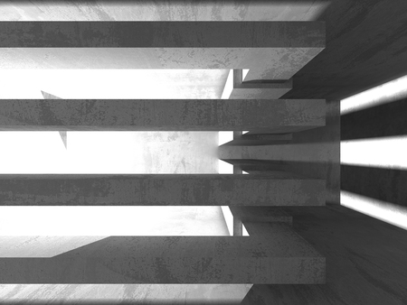 Concrete architecture background. Abstract empty dark room. 3d render illustrationの写真素材