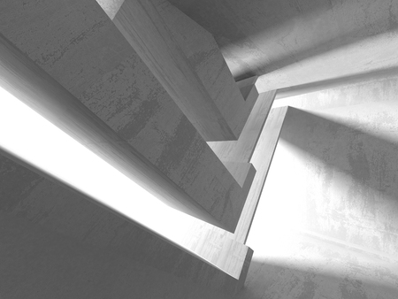 Concrete architecture background. Abstract empty dark room. 3d render illustrationの写真素材