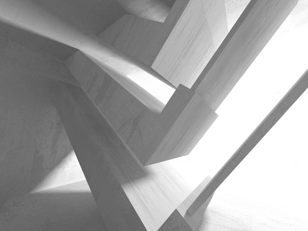 Abstract geometric concrete architecture background. 3d render illustrationの写真素材