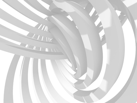 modern abstract geometric art deco mockup minimalistic background. white primitive shapes. 3d render illustrationの写真素材