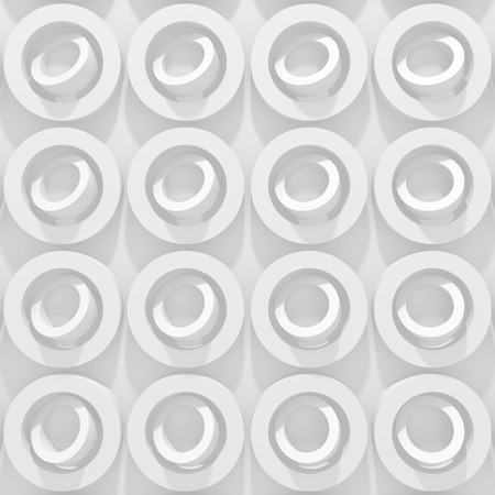 modern abstract geometric art deco mockup minimalistic background. white primitive shapes. 3d render illustrationの写真素材