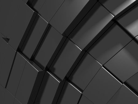 Abstract Silver Metal Cubes Background. 3d Render Illustration