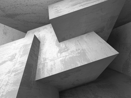 Abstract geometric concrete architecture background. 3d render illustrationの写真素材