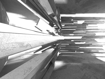 Concrete architecture background. Abstract empty dark room. 3d render illustrationの写真素材