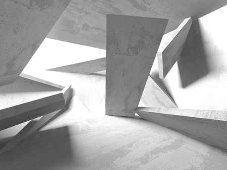 Abstract geometric concrete architecture background. 3d render illustrationの写真素材