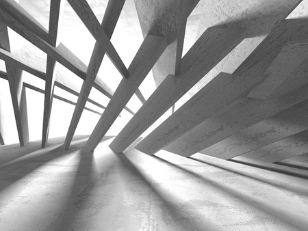 Abstract geometric concrete architecture background. 3d render illustrationの写真素材