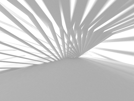 Abstract Modern White Architecture Background. 3d Render Illustrationの写真素材