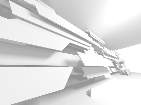 White Architecture Construction Modern Interior Background. 3d Render Illustrationの写真素材