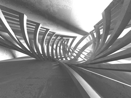 Abstract geometric concrete architecture background. 3d render illustrationの写真素材