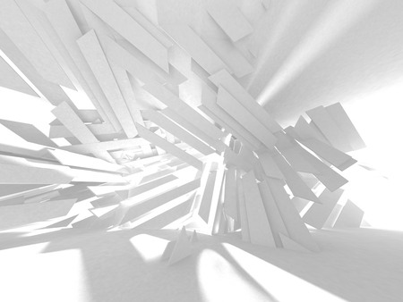 Futuristic White Architecture Design Background. 3d Render Illustrationの写真素材