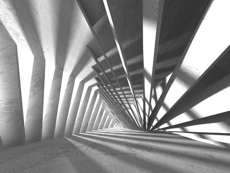 Abstract geometric concrete architecture background. 3d render illustrationの写真素材