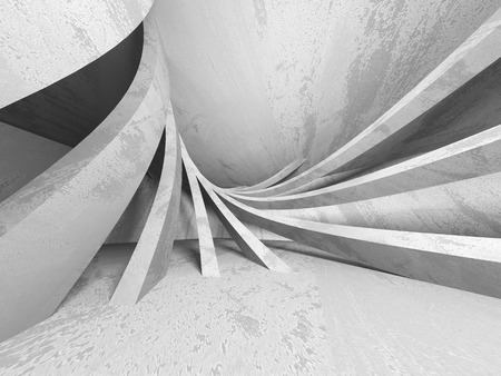 Abstract geometric concrete architecture background. 3d render illustrationの写真素材
