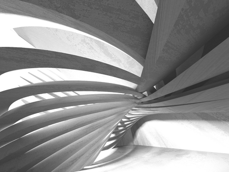 Dark basement empty room interior. Concrete walls. Architecture background. 3d render illustrationの写真素材