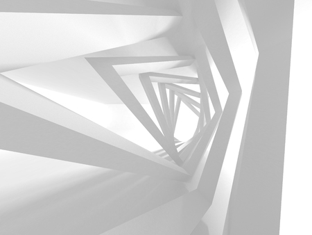 Abstract Modern White Architecture Background. 3d Render Illustrationの写真素材