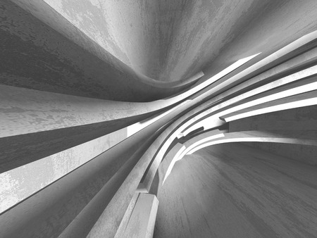 Abstract geometric concrete architecture background. 3d render illustrationの写真素材